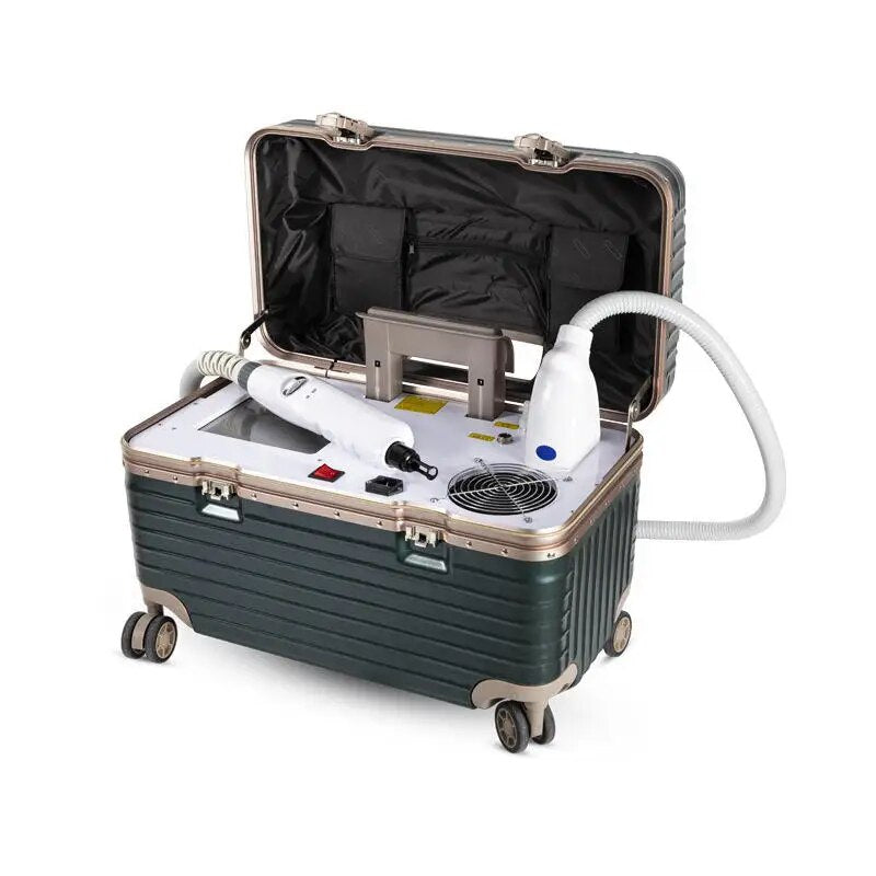 Portable ND Yag Pico Laser Tattoo Removal Machine - Carbon Fiber Skin Pigment & Spot Eliminator with Red Aiming Point