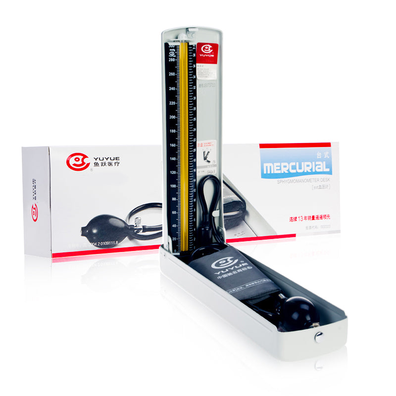 Yuwell Kwik Bloeddrukmeter - Nauwkeurige Desktop Bloeddrukmeter met Duidelijke Schaal voor Gemakkelijk Aflezen [Bloeddrukmeter, Kwik Bloeddrukmeter]