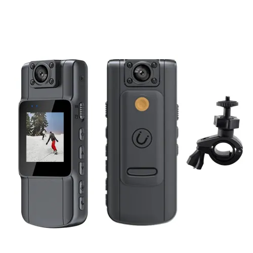 1080P WIFI Body Camera with Night Vision, Motion Detection, 180° Rotating Lens for Motorcycle, Sports, and Law Enforcement