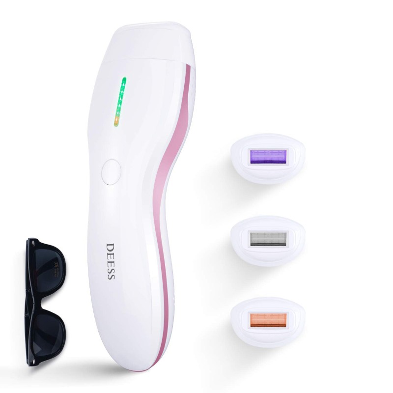 DEESS GP586 Trwały depilator laserowy IPL Usuwanie włosów, Pełne zastosowanie ciała, Usuwanie trądziku i zmarszczek, Usuwanie włosów z bikini i twarzy [Zatwierdzone przez FDA, 350 000 błysków]