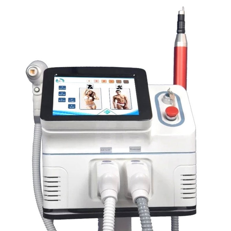 808nm Diode Laser Hair Removal Machine with 755nm & 1064nm Wavelengths, 1600W Ice Platinum XL for All Skin Types