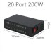 20-60 Port Universal USB Charger with Quick Charge for Multiple Devices | Fast Charging for Android & Apple | 220V