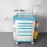 ABS Medical Emergency Trolley with 5-Layer Drawers, CPR Board & Silent Casters for Hospital Use