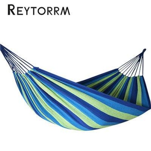 Canvas Portable Outdoor Camping Hammock - Assorted Colors, Lightweight & Durable for Camping, Hiking, Backyard