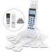 YK15AB TENS Unit EMS Spierstimulator - 4 uitgangen, 15 modi, draagbaar elektrotherapie-apparaat voor pijnverlichting en spierherstel