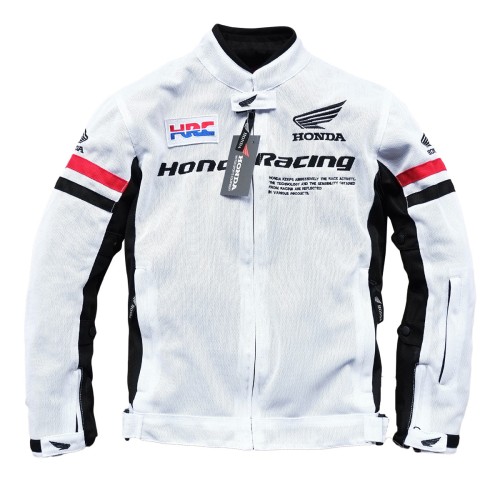 Honda Motorcycle Jacket for Men - Summer Mesh Breathable Racing Jersey with Removable Shatter-Resistant Protection