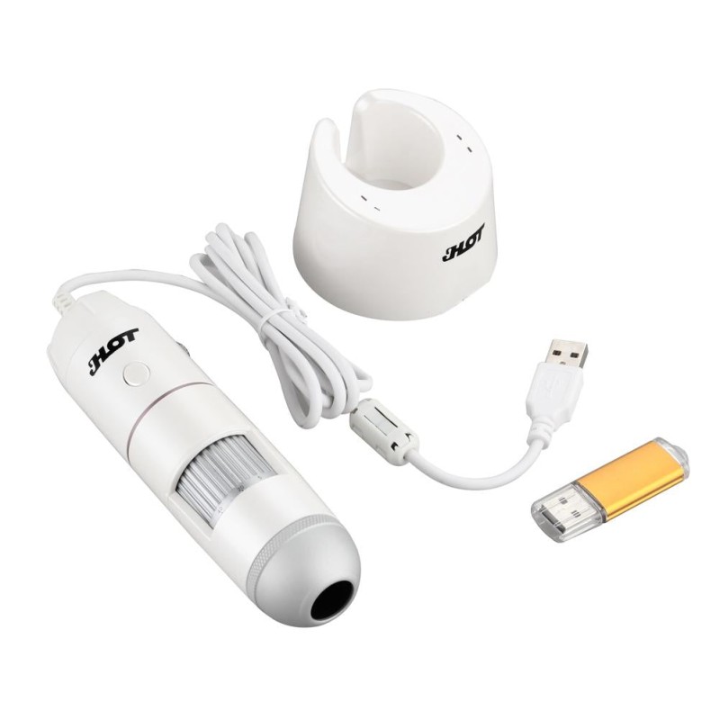 USB HD Portable Intelligent Skin Analyzer - 10X-200X Magnification, White LED, Face Dermal Detector for Beauty Parlours