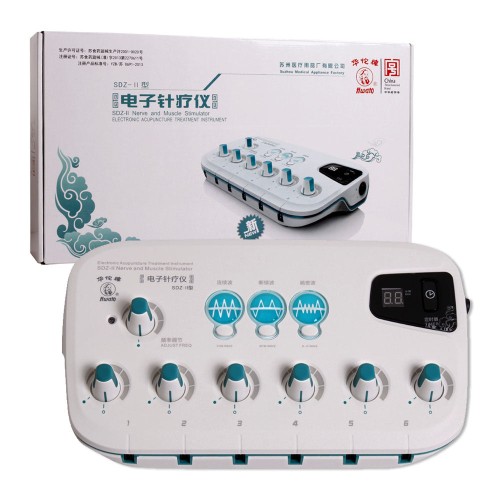 Hwato SDZ-II Electric Acupuncture Apparatus - Electroacupuncture Massager with 6-Way Output, CE & TUV Certified [Electroacupuncture, Muscle Stimulator]