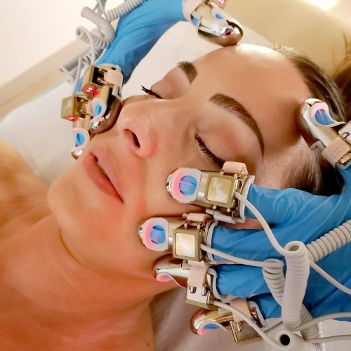 Portable Golden Finger RF EMS Beauty Machine for Face Lifting & Body Massage - 9 Levels Microcurrent & Thermal Therapy