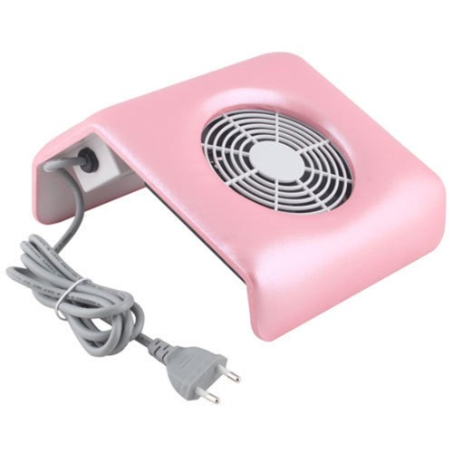 Pink Nail Dust Collector - Professional Manicure Tools with Strong Fan, Quiet Motor, and PVC Leather Cover [Nail Dust Suction, Manicure Machine]