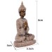 Small Thailand Fengshui Buddha Statue for Home & Office Decoration, Resin Sandstone Craft, 8cm